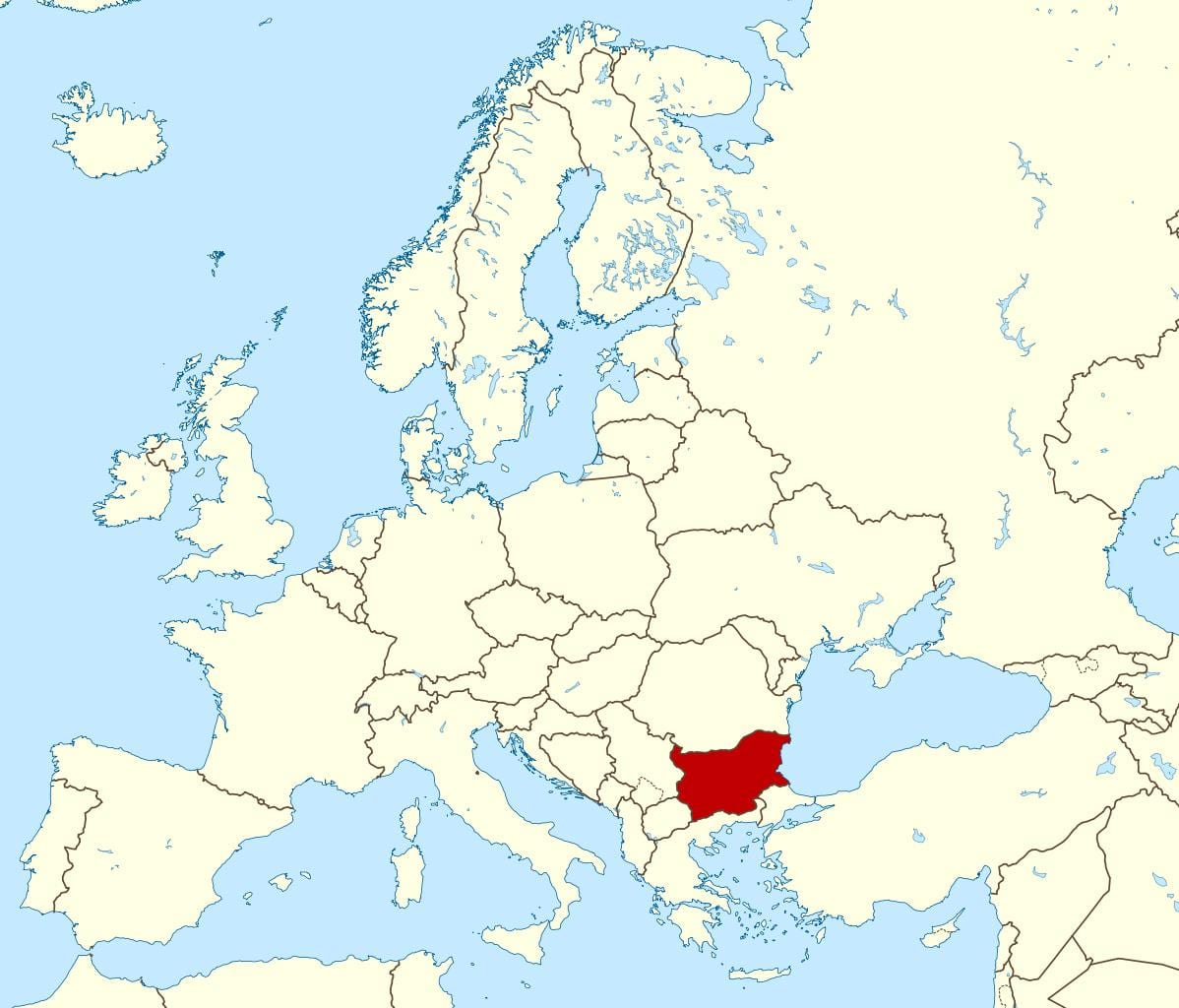 kort heiminum að sýna Búlgaríu