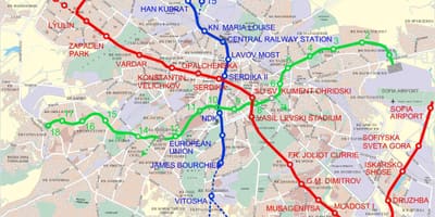 Kort af Búlgaríu metro