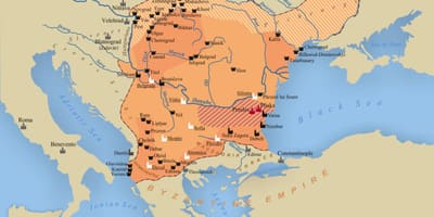 Kort af búlgarska empire